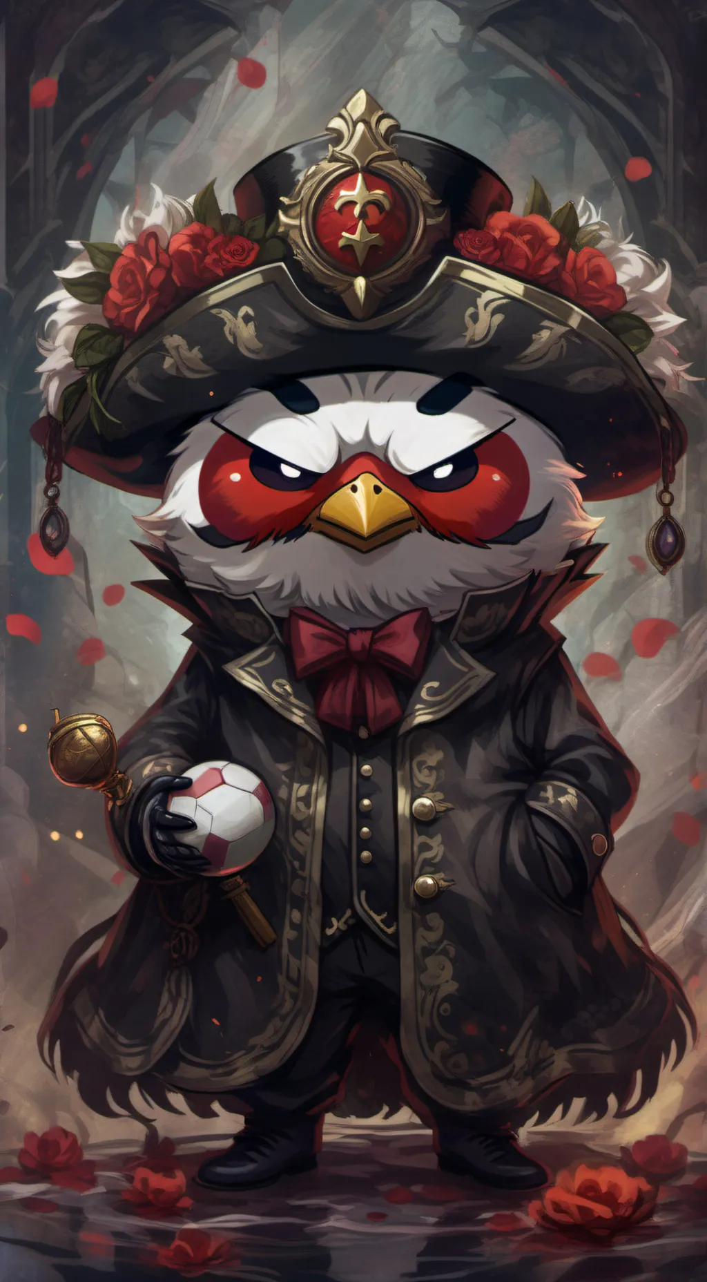 ai character: Countryballs Crazy background