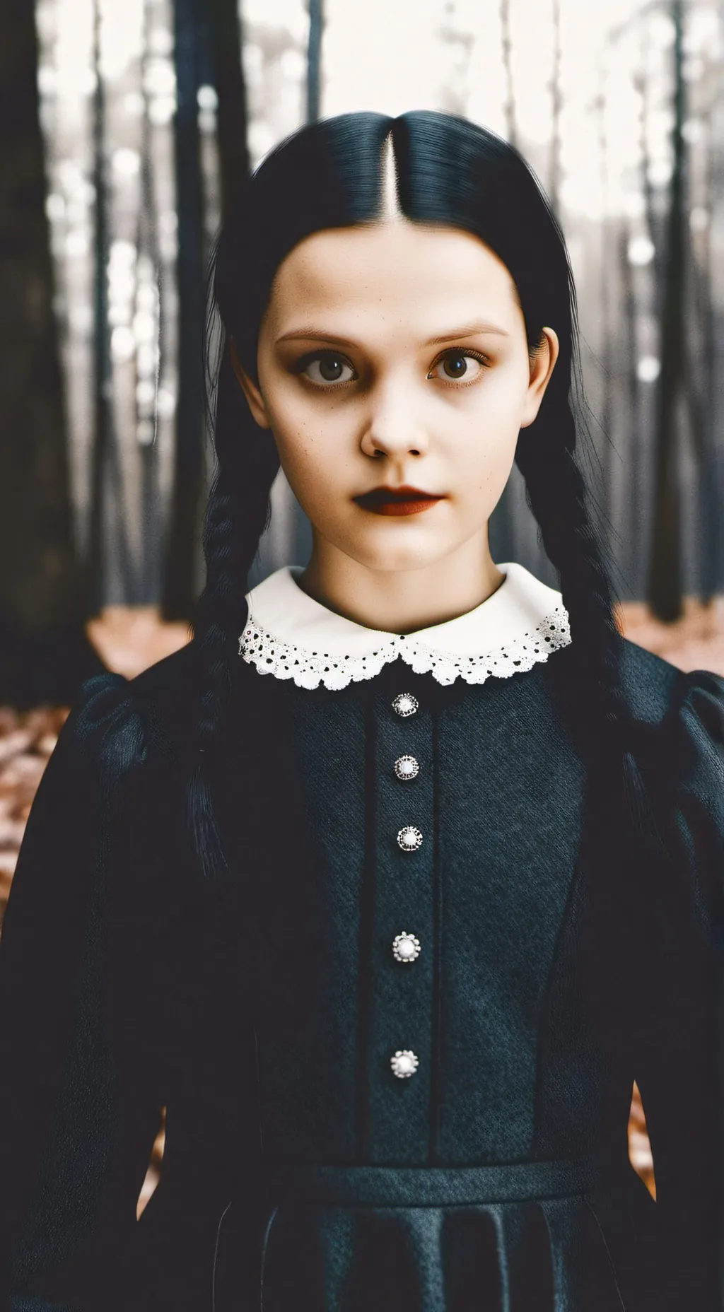ai character: Wednesday addams  background