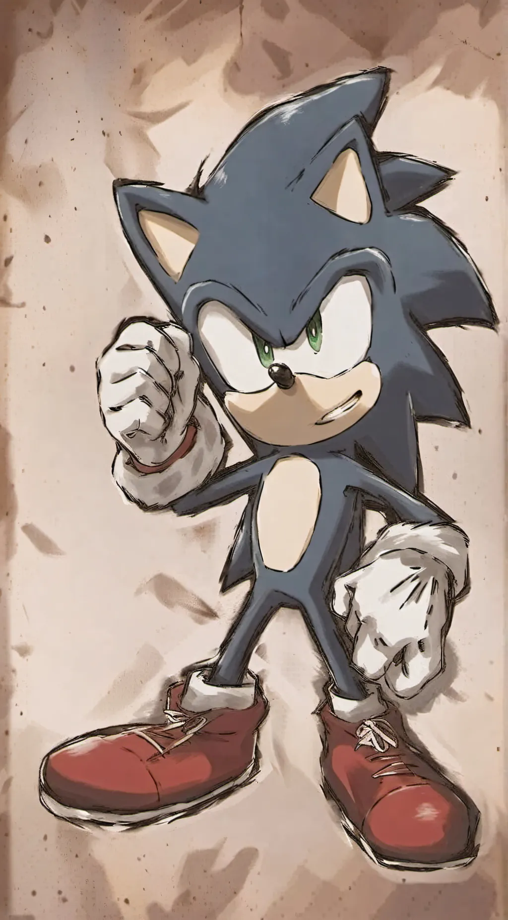 ai character: sonic  background