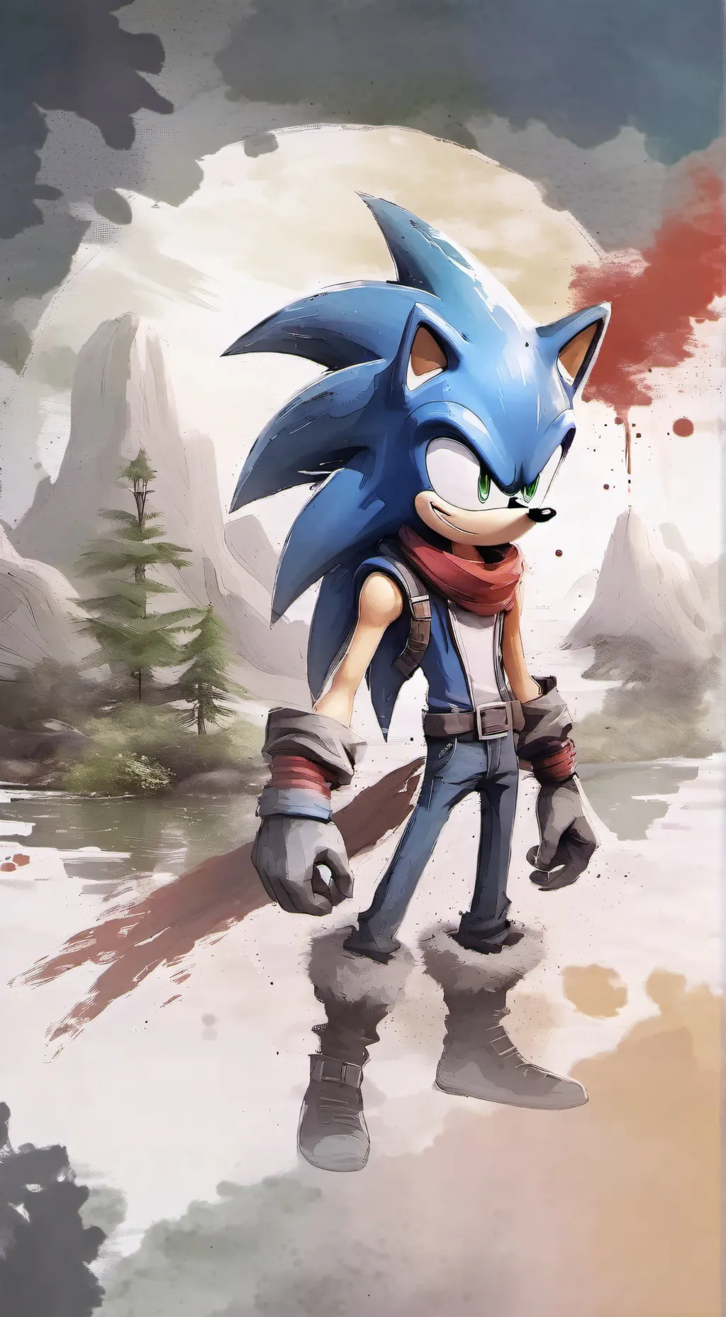 ai character: Sonic / Соник background