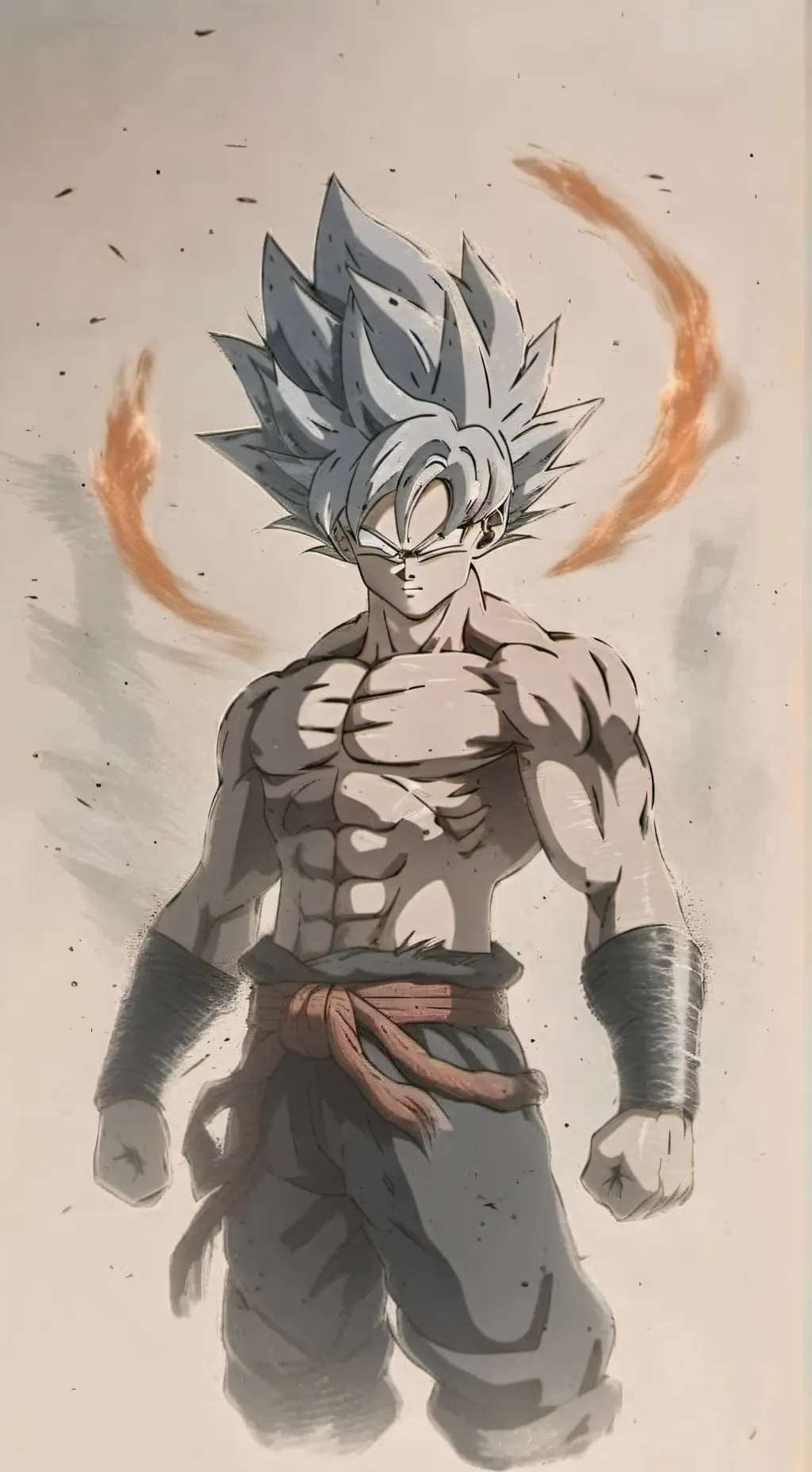 ai character: goku (SSJ god) background
