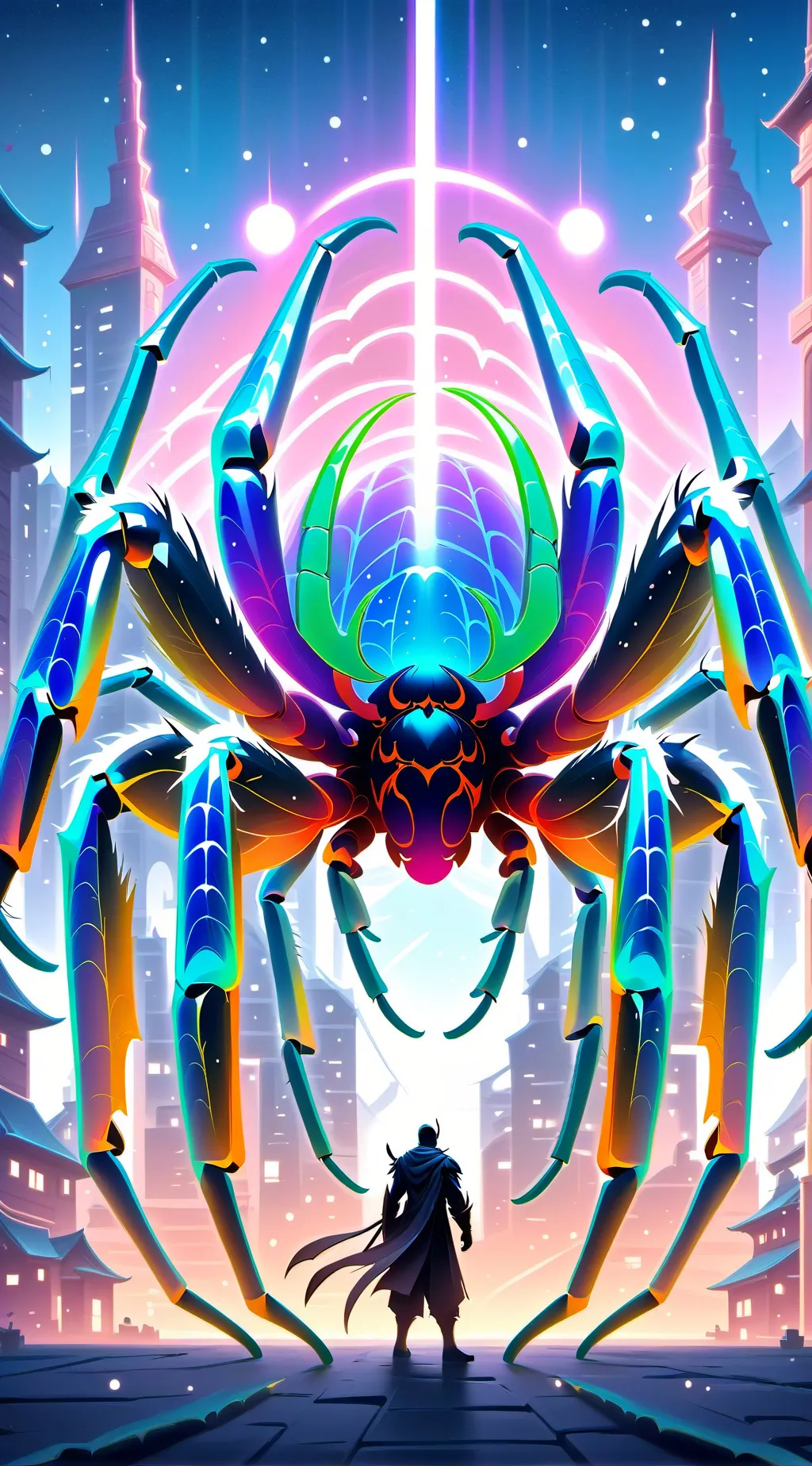 ai character: spider god background