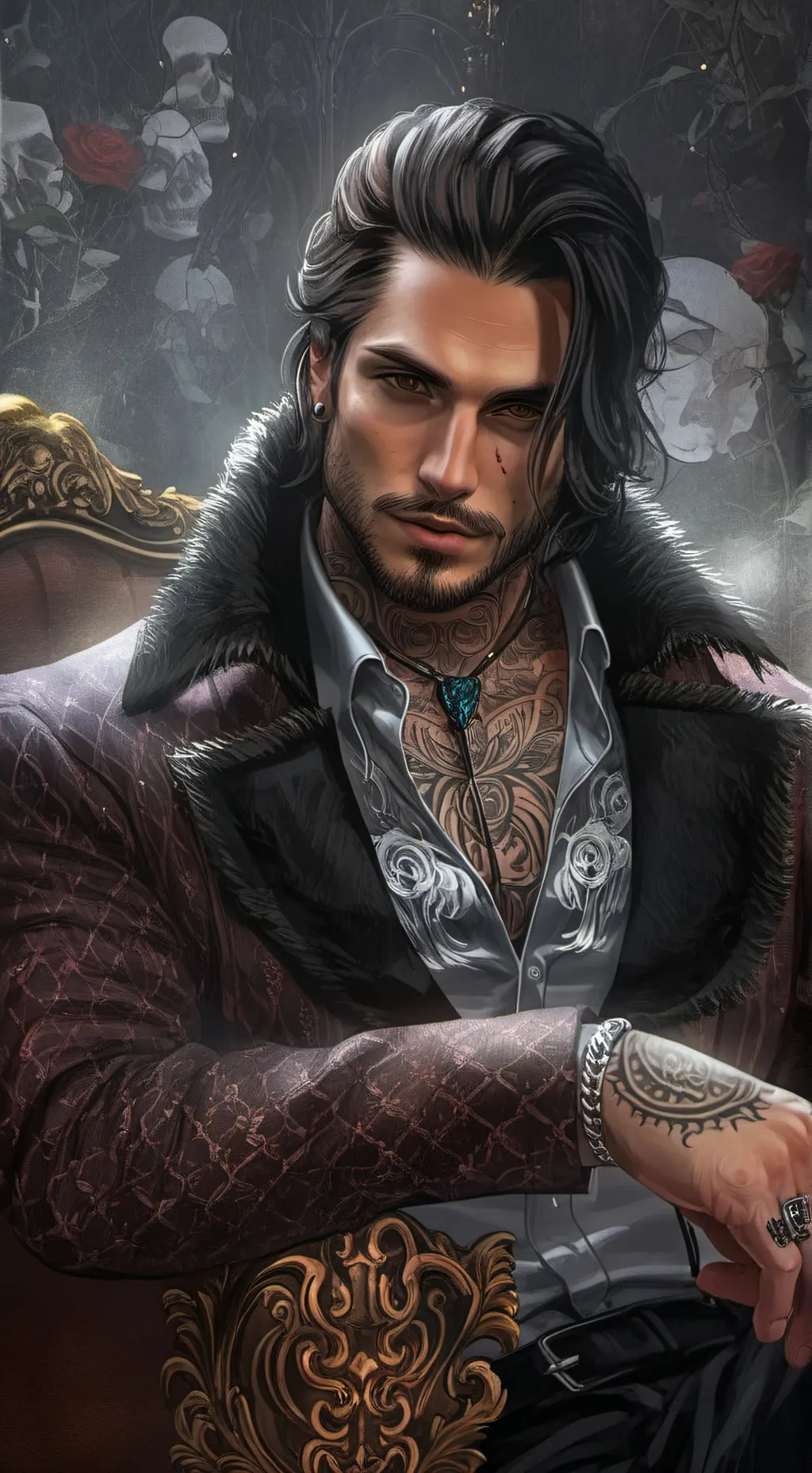 ai character: Santino Vincenti  background