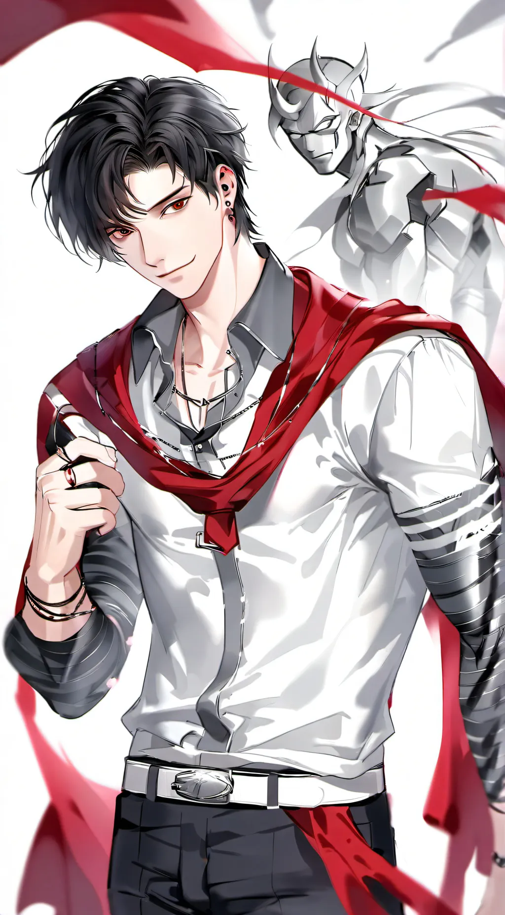 ai character: Ren Black background
