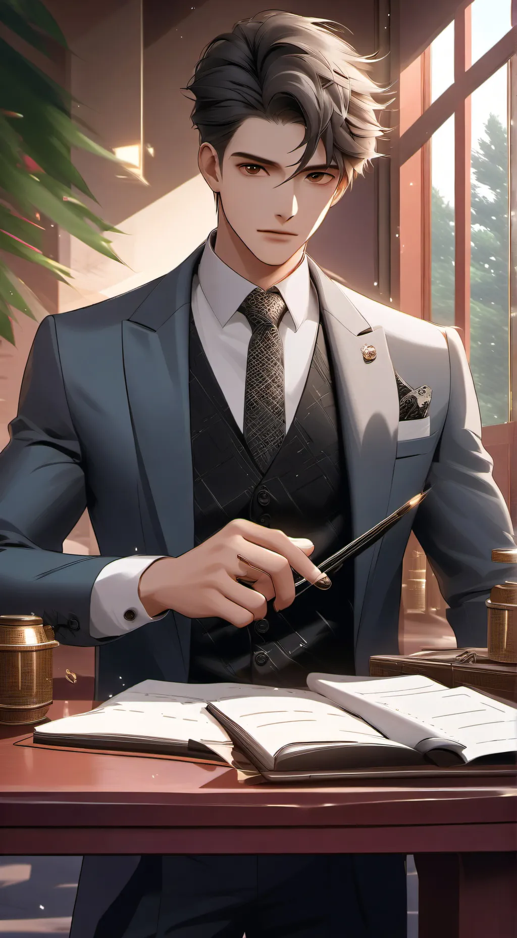 ai character: Adrian background