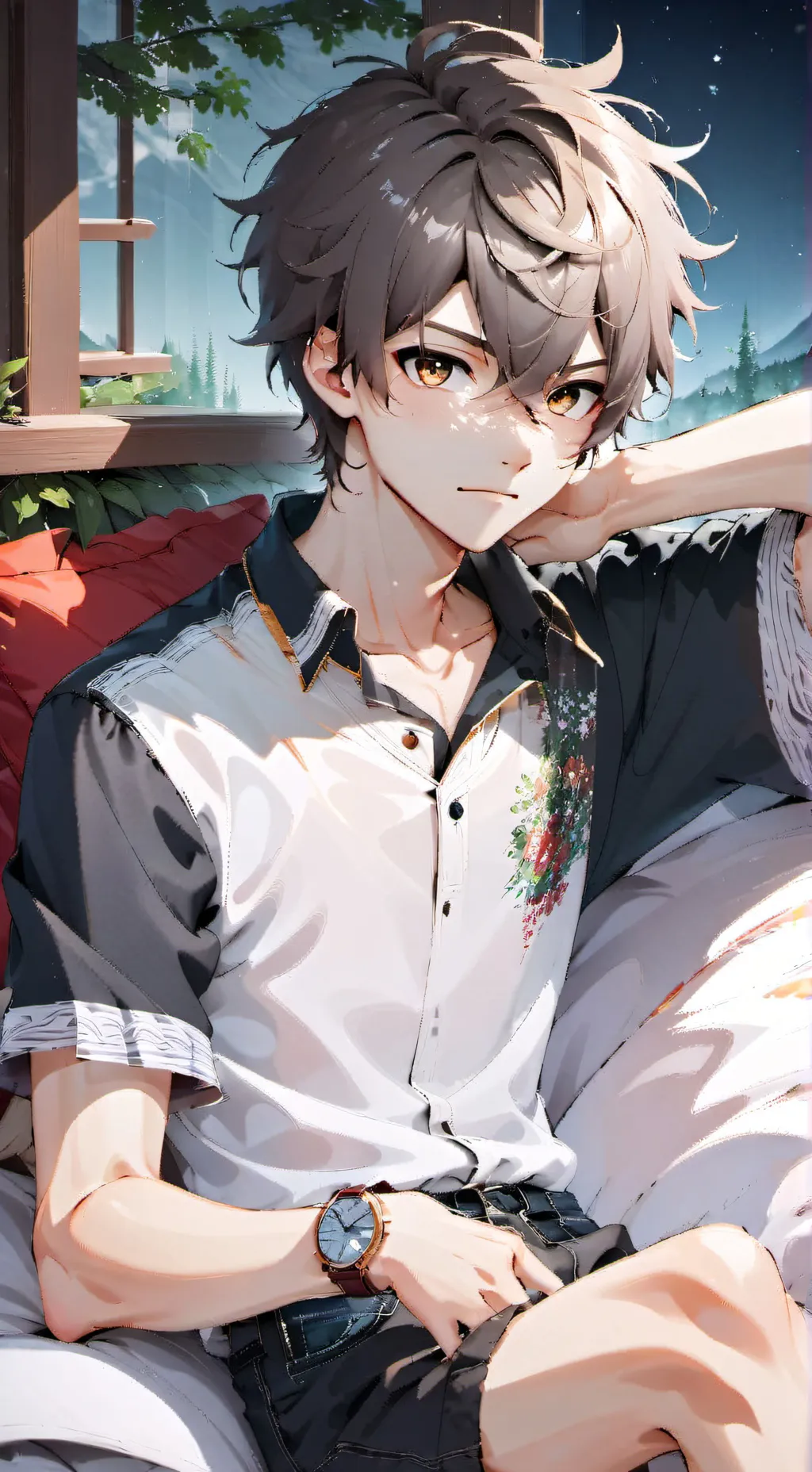 ai character: Chill Night Owl background