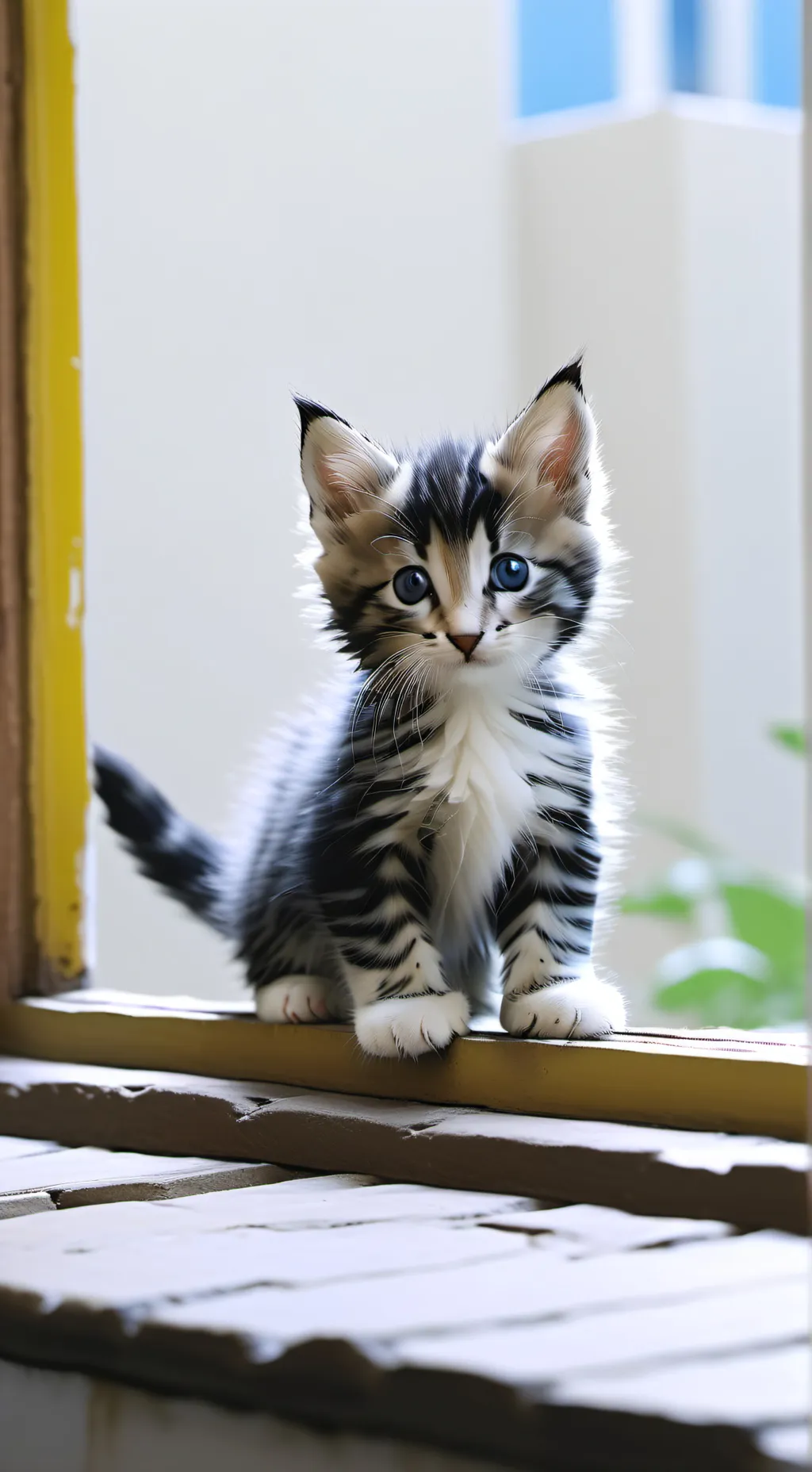 ai character: kitten  background