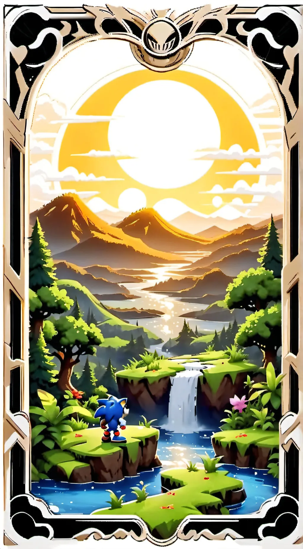 ai character: Green hill zone background