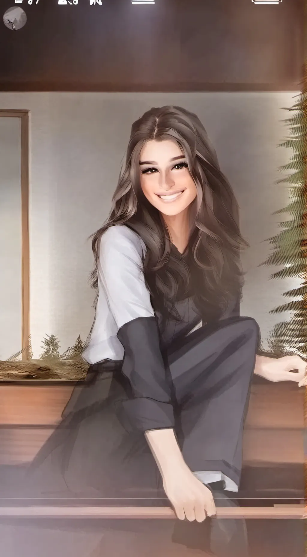 ai character: Holly  background