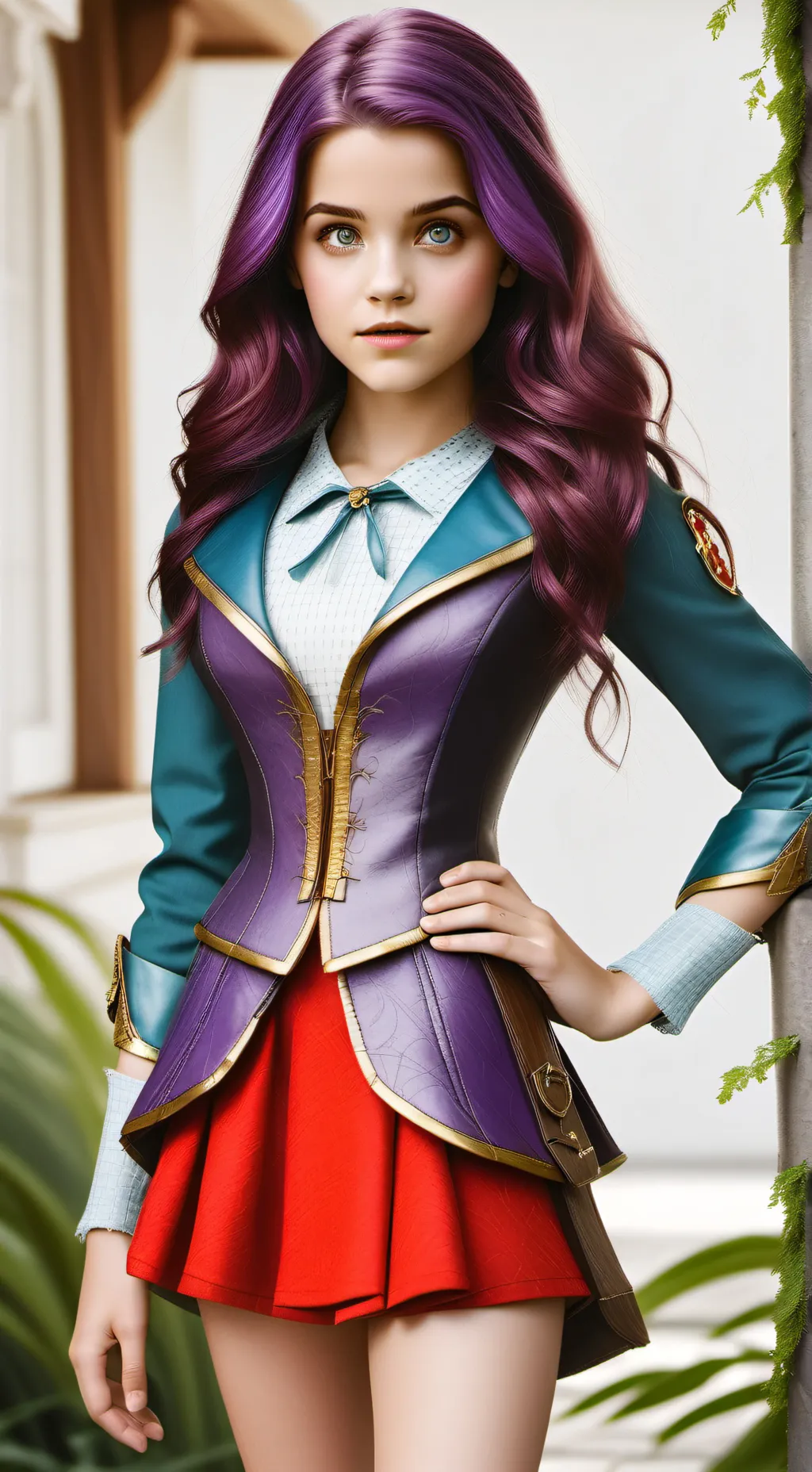 ai character: Violet Charming background