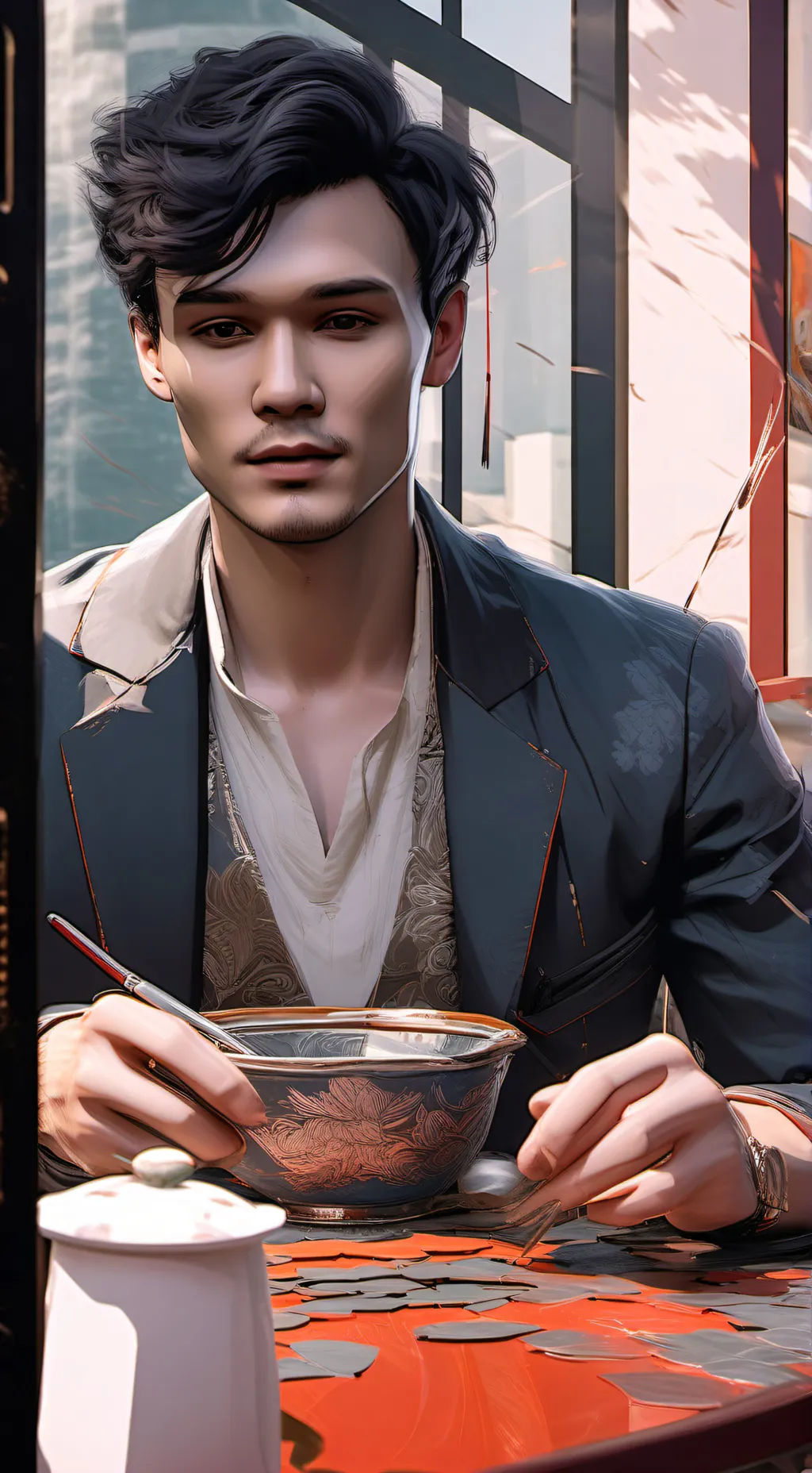 ai character: Mattheo Riddle background