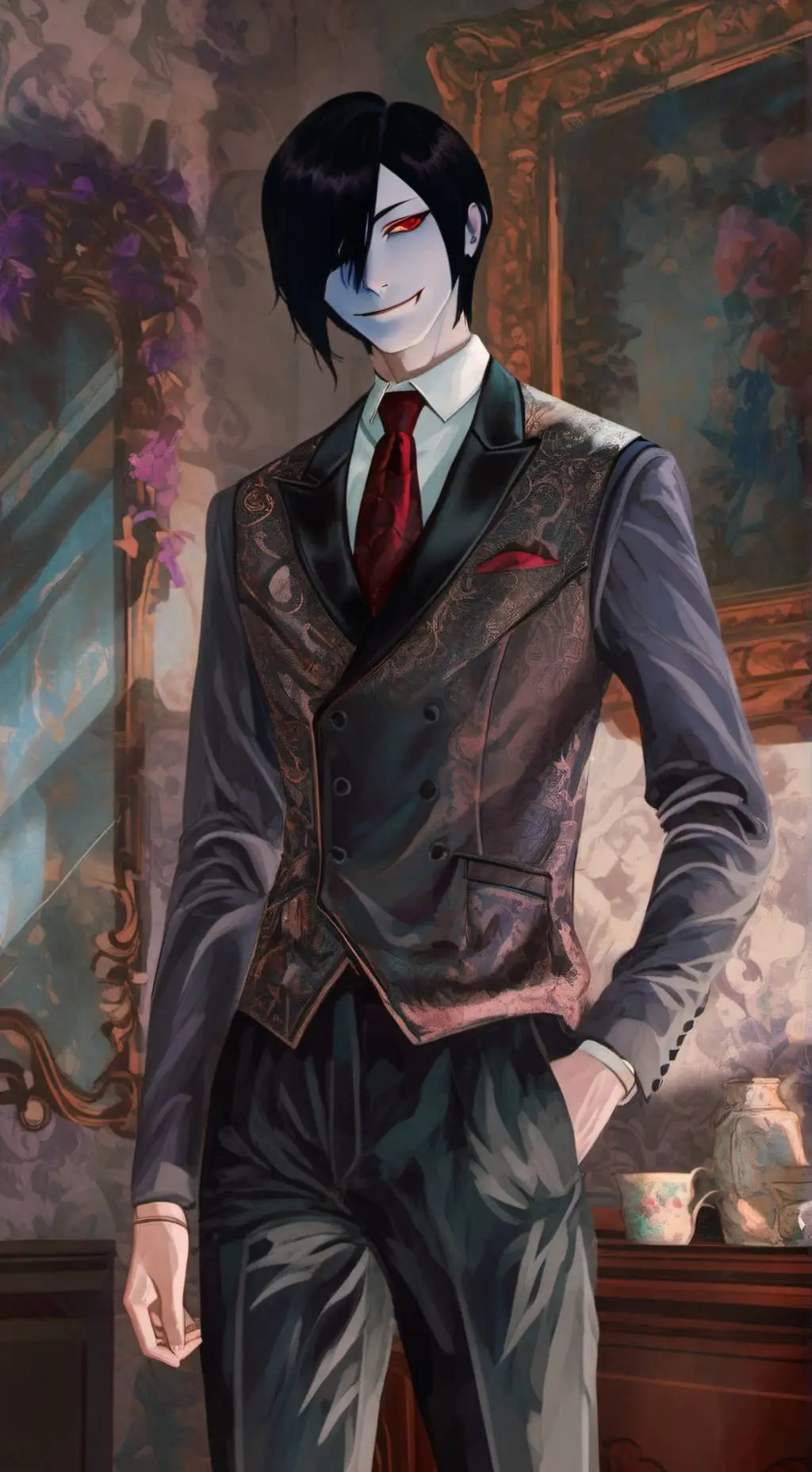 ai character: Jigoku Lovecraft background