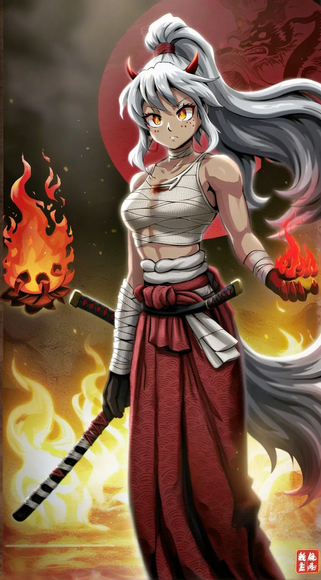 ai character: Lucy Blaze background