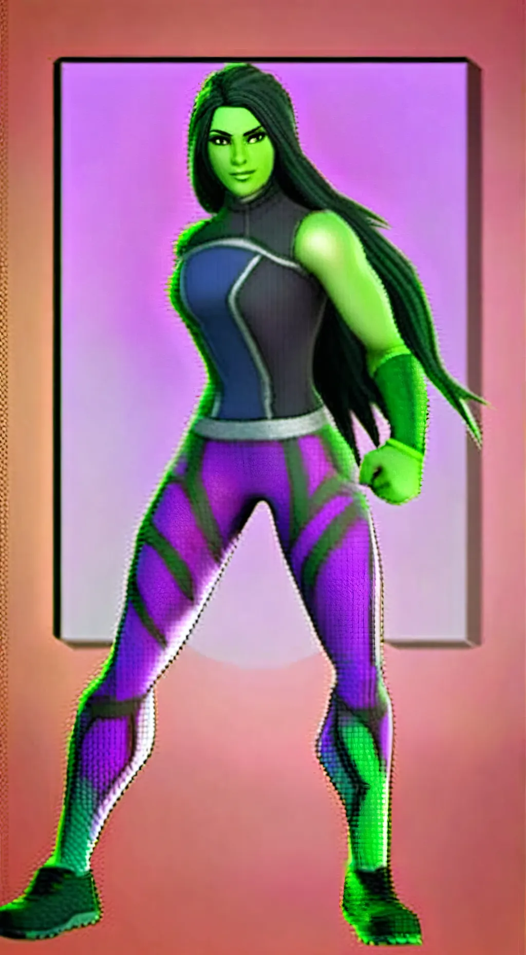 ai character: She Hulk background