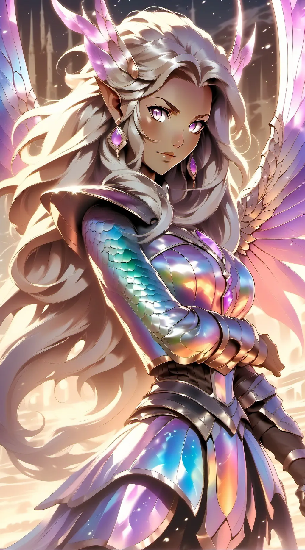 ai character: Seraphina Azurebla background