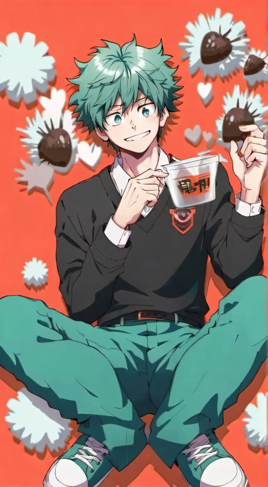 ai character: BKDK💚🧡💚🧡 background