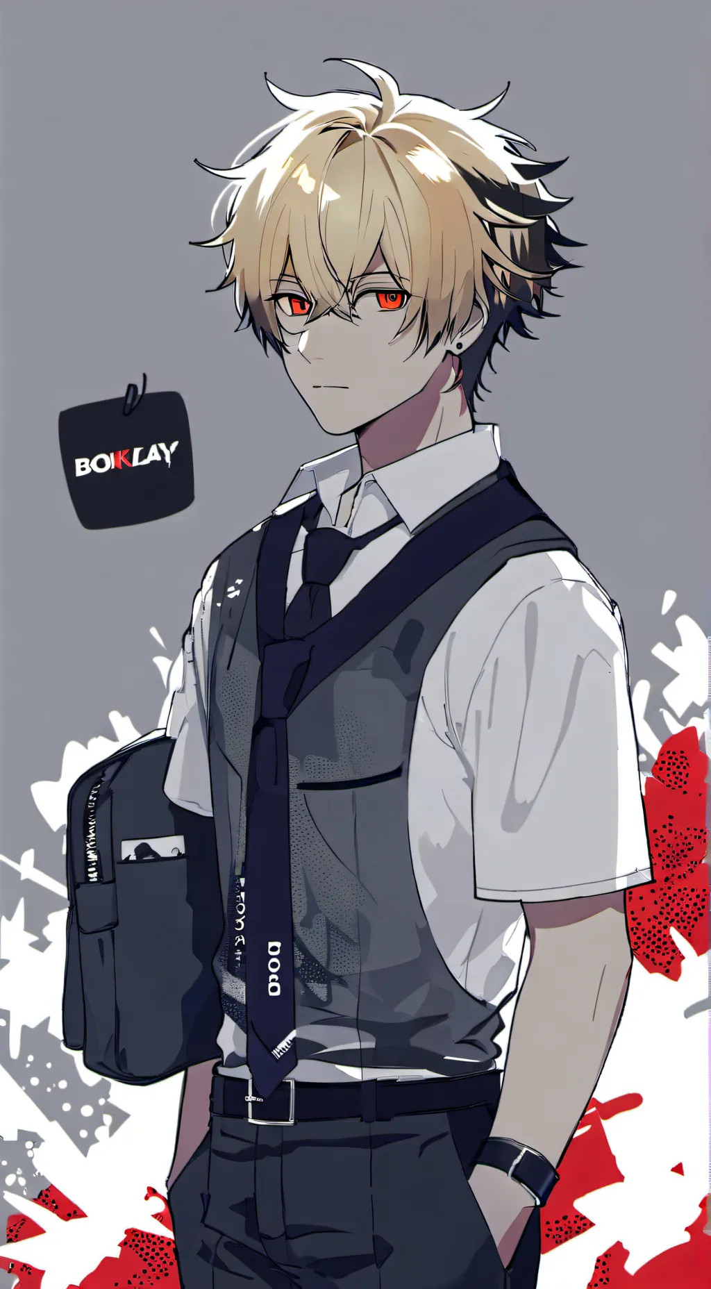 ai character: Katsuki Bakugo background