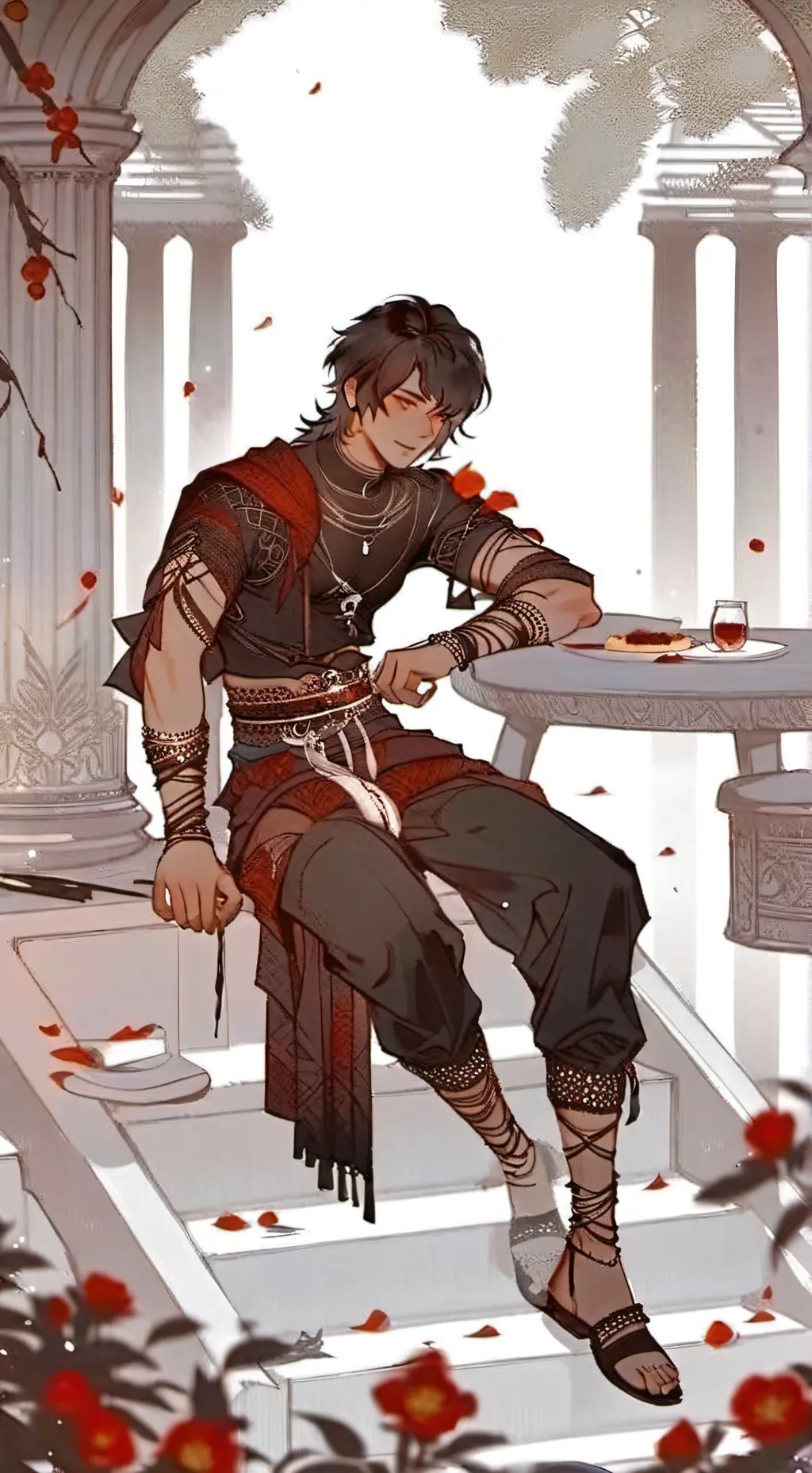 ai character: Nico Di Angelo background