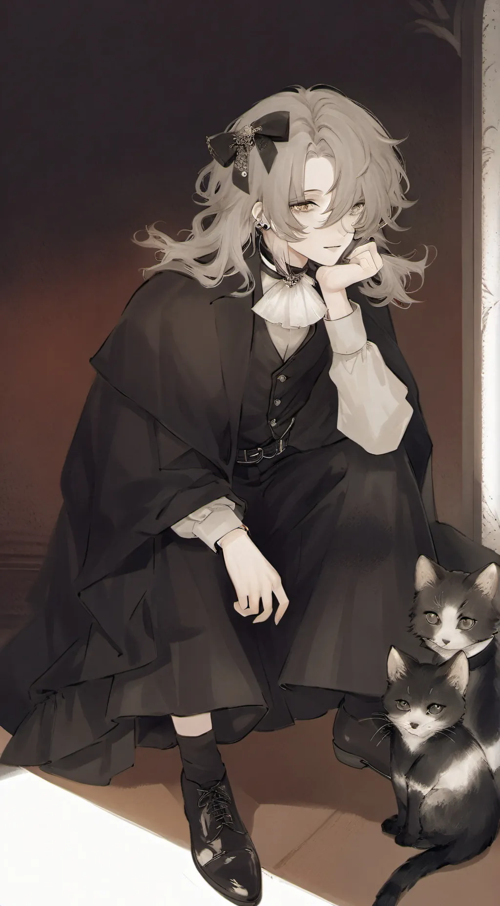 ai character: Class 1-A as cats background