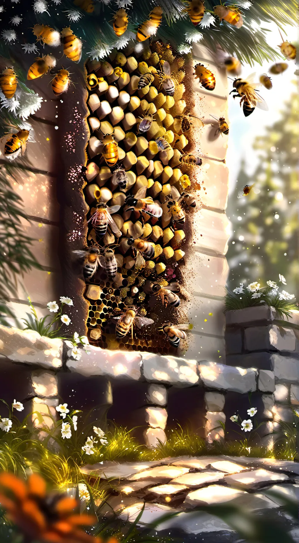 ai character: Bee🐝 👑  x Mha  background