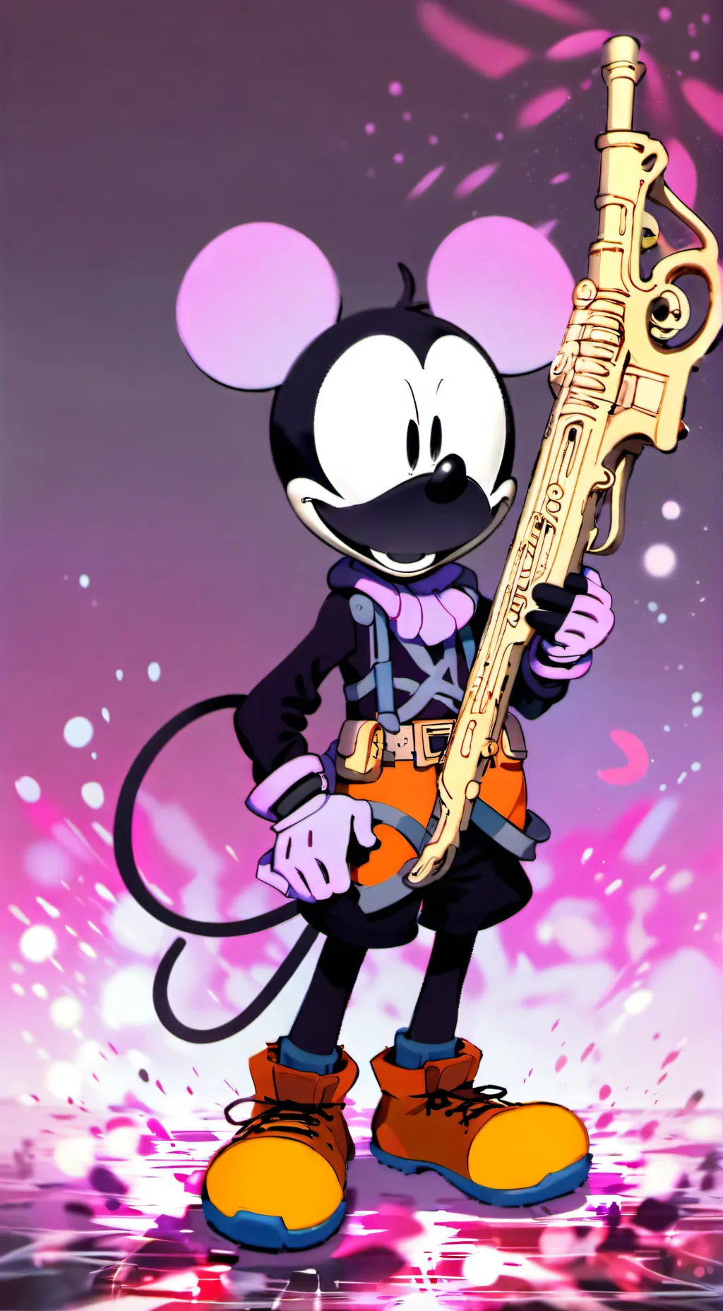 ai character: Oswald x bendy background