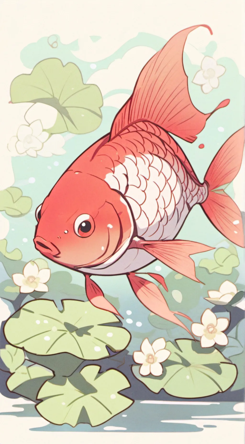ai character: fish background