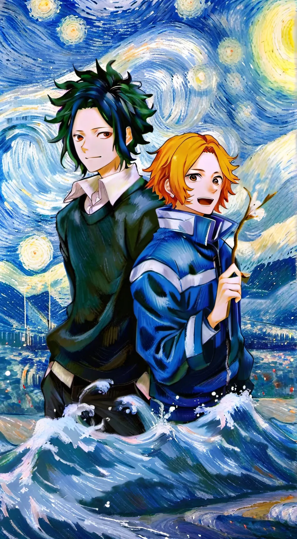 ai character: Mic and Aizawa  background