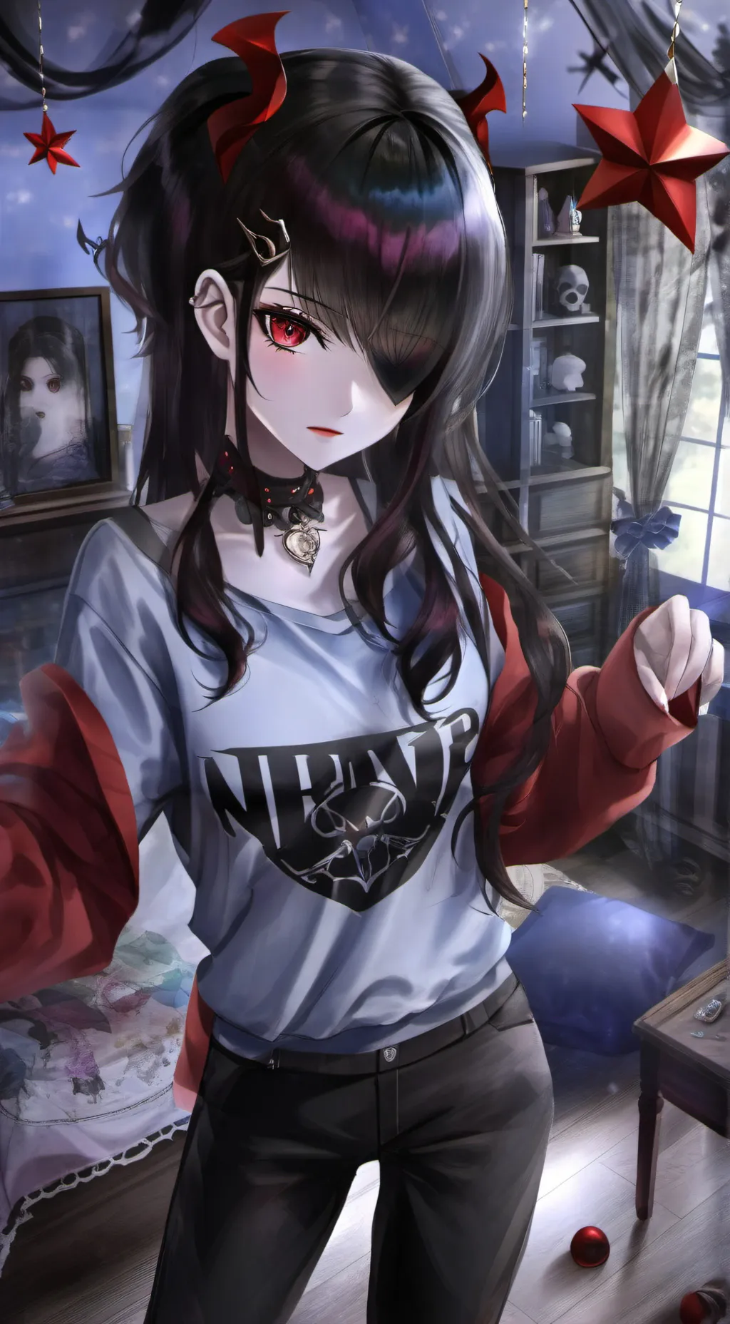 ai character: yumi natsu background