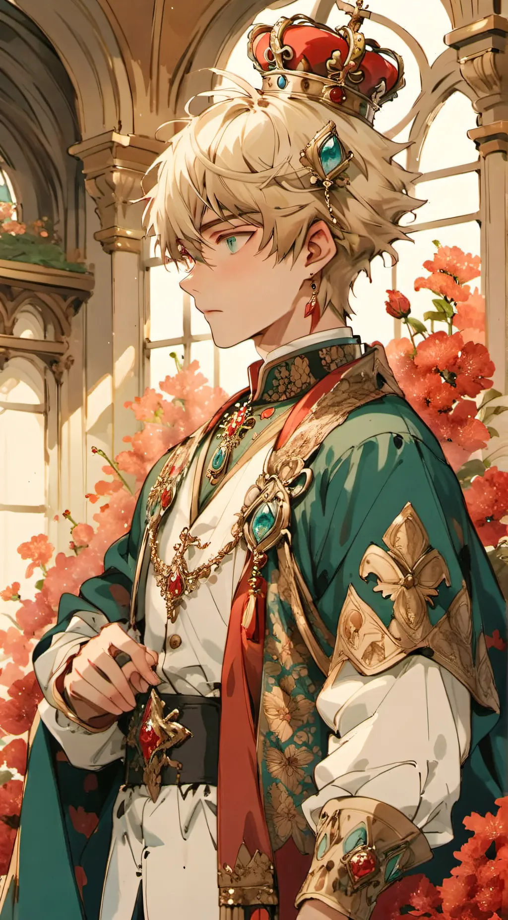 ai character: King Myles  background