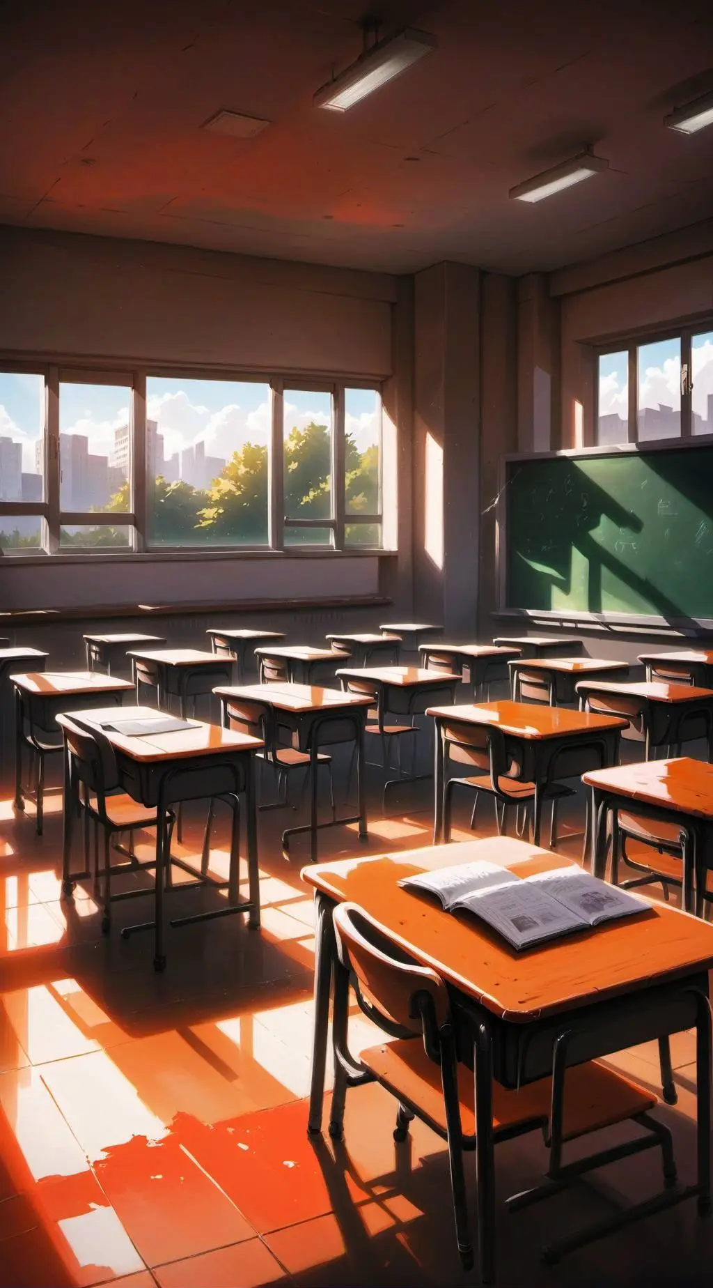 ai character: Sprunki School  background