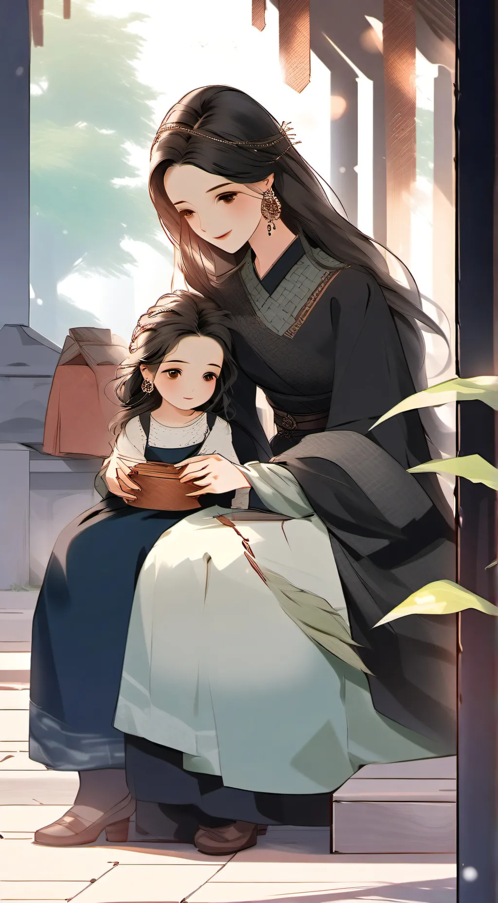 ai character: lizi y linda  background
