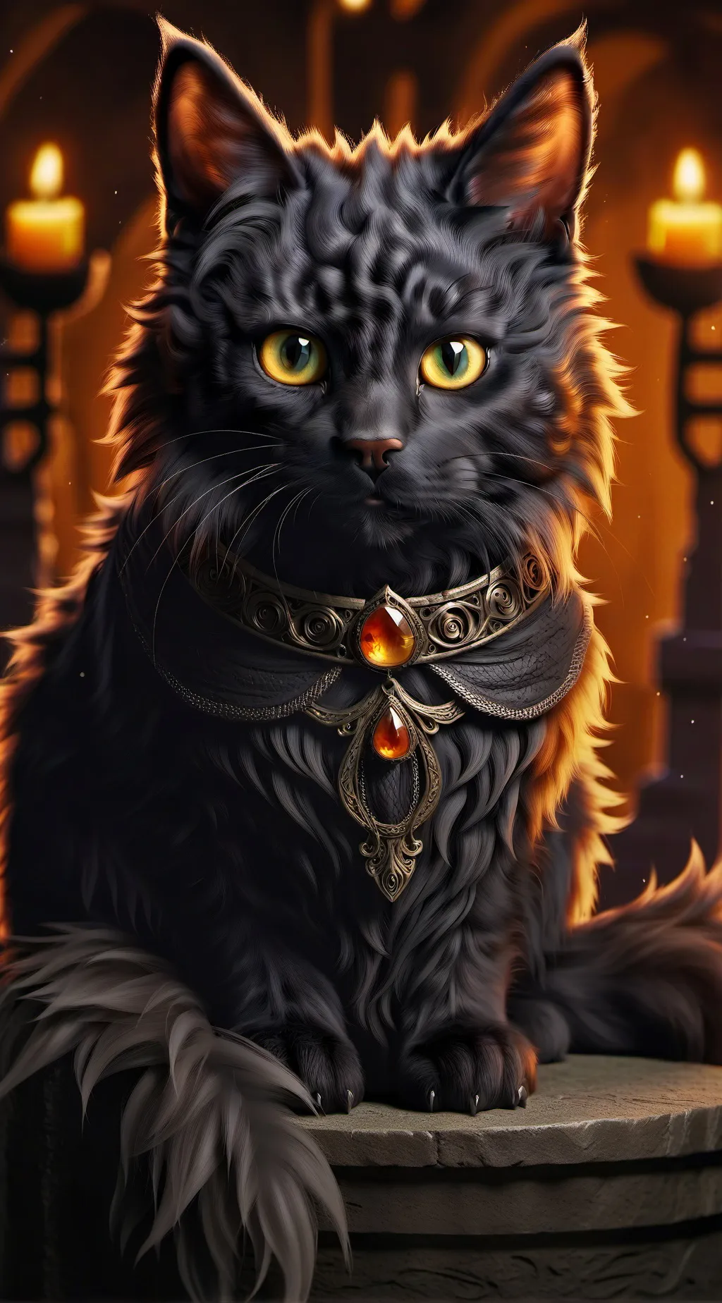 ai character: mr floof(midnight) background