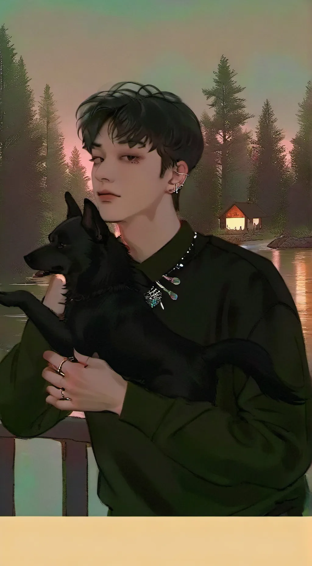 ai character: 👁️👄👁️ background