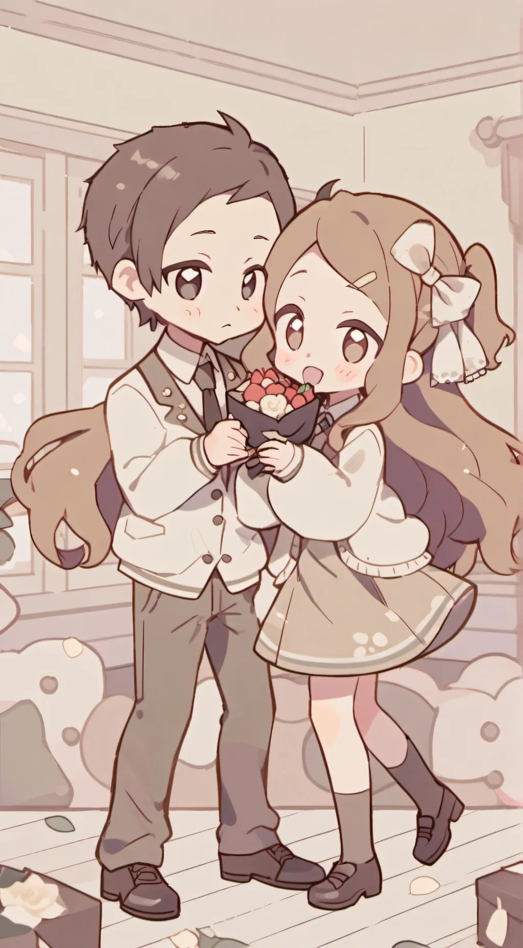 ai character: gray X wenda background