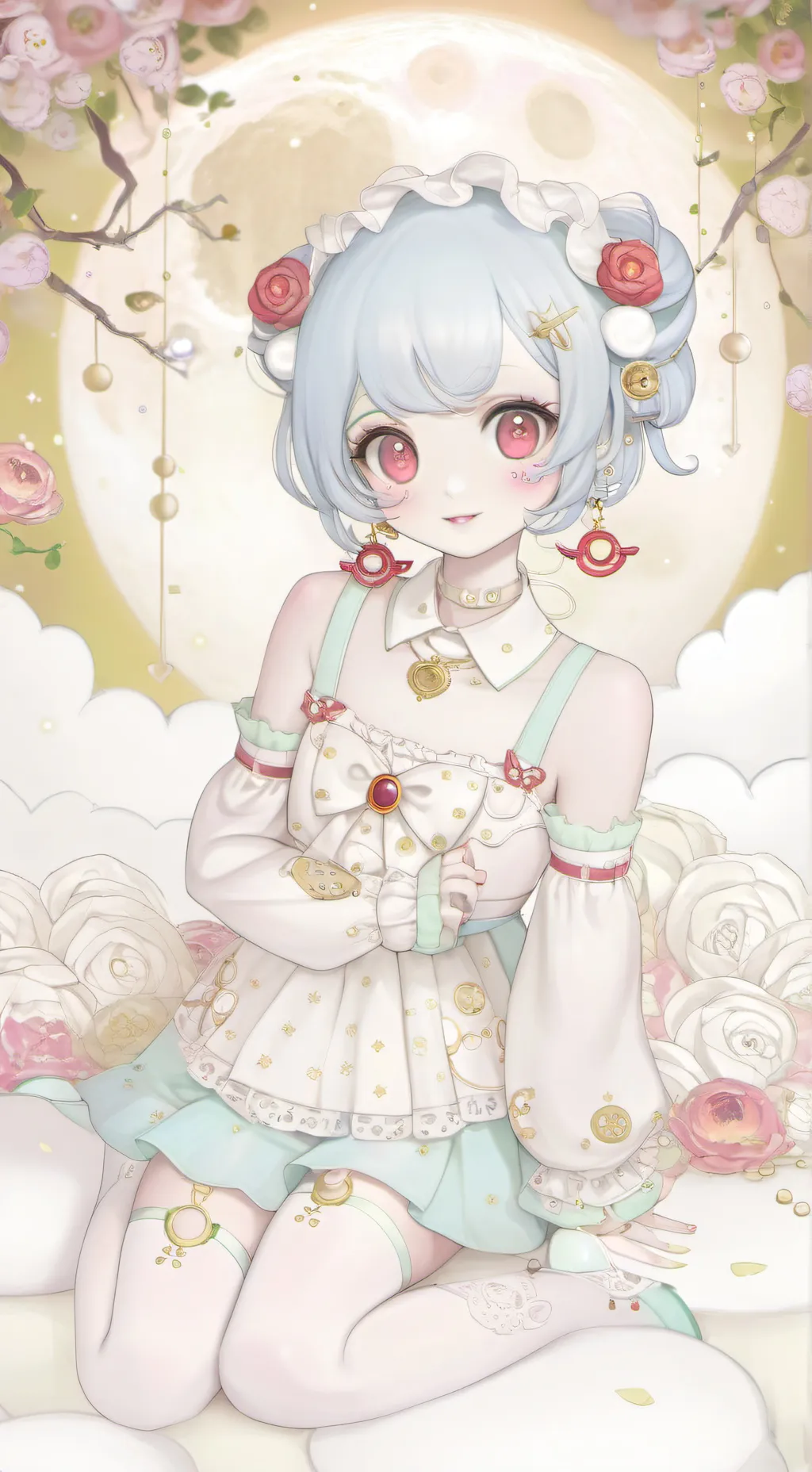 ai character: sun and Moon background