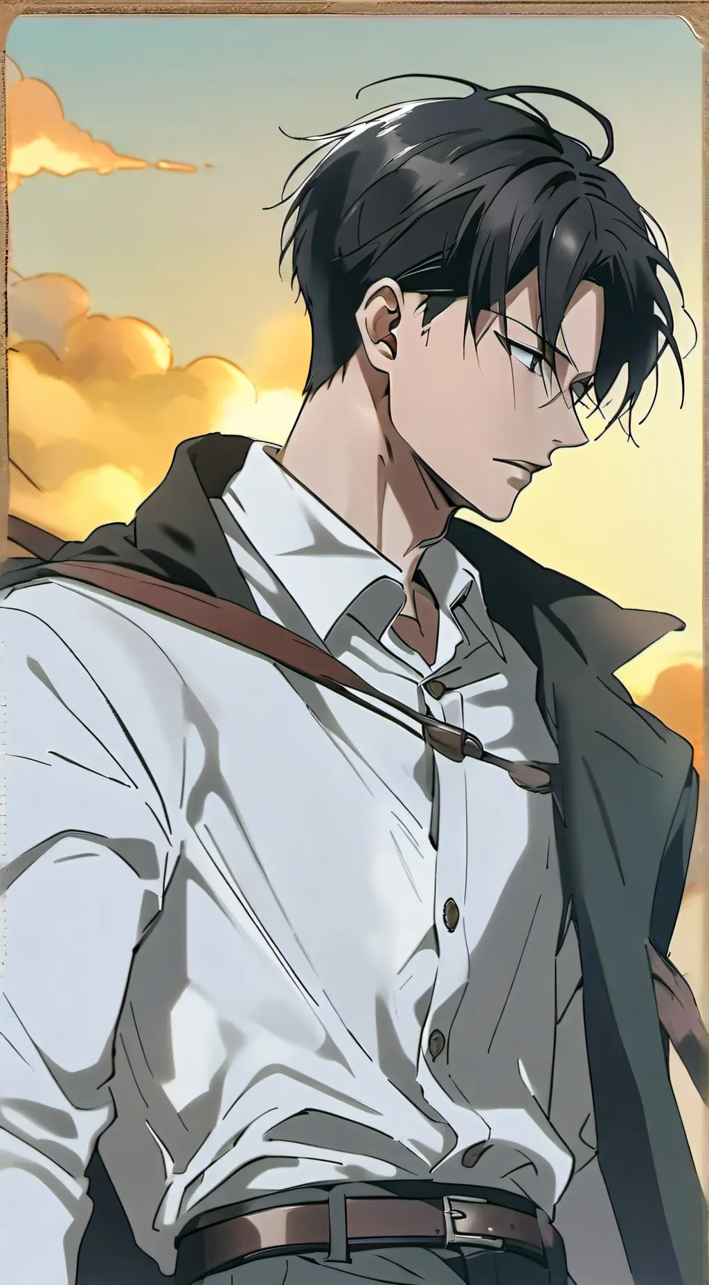 ai character: Levi Ackerman  background