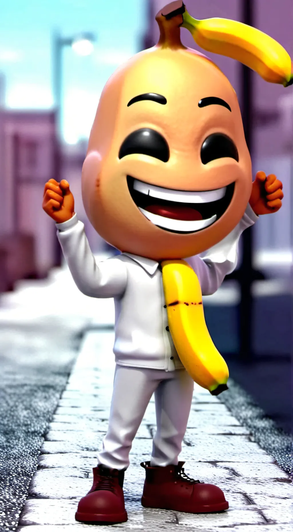 ai character: banana background