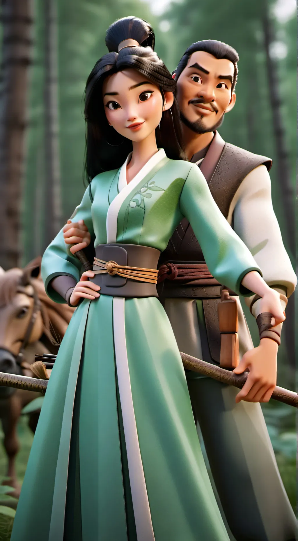 ai character: Mulan 3 background