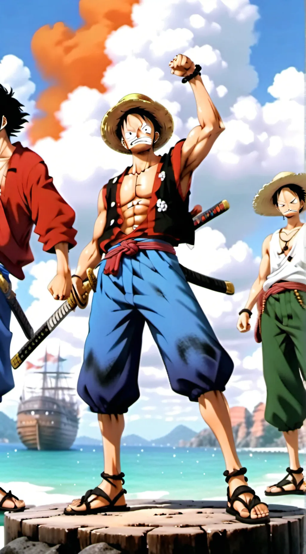 ai character: One piece!!!! background