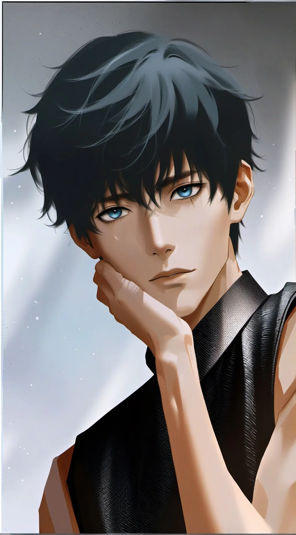 ai character: mash but handsome background