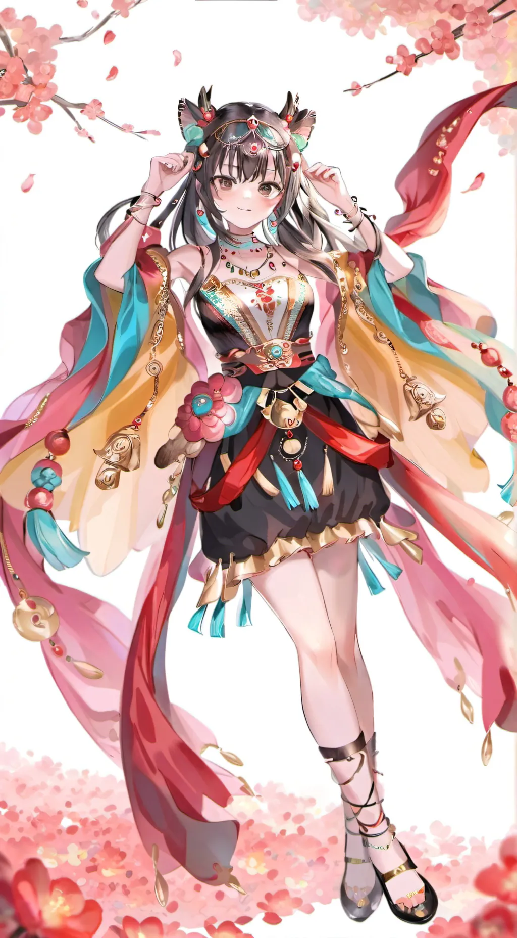 ai character: Goddess of flames! background