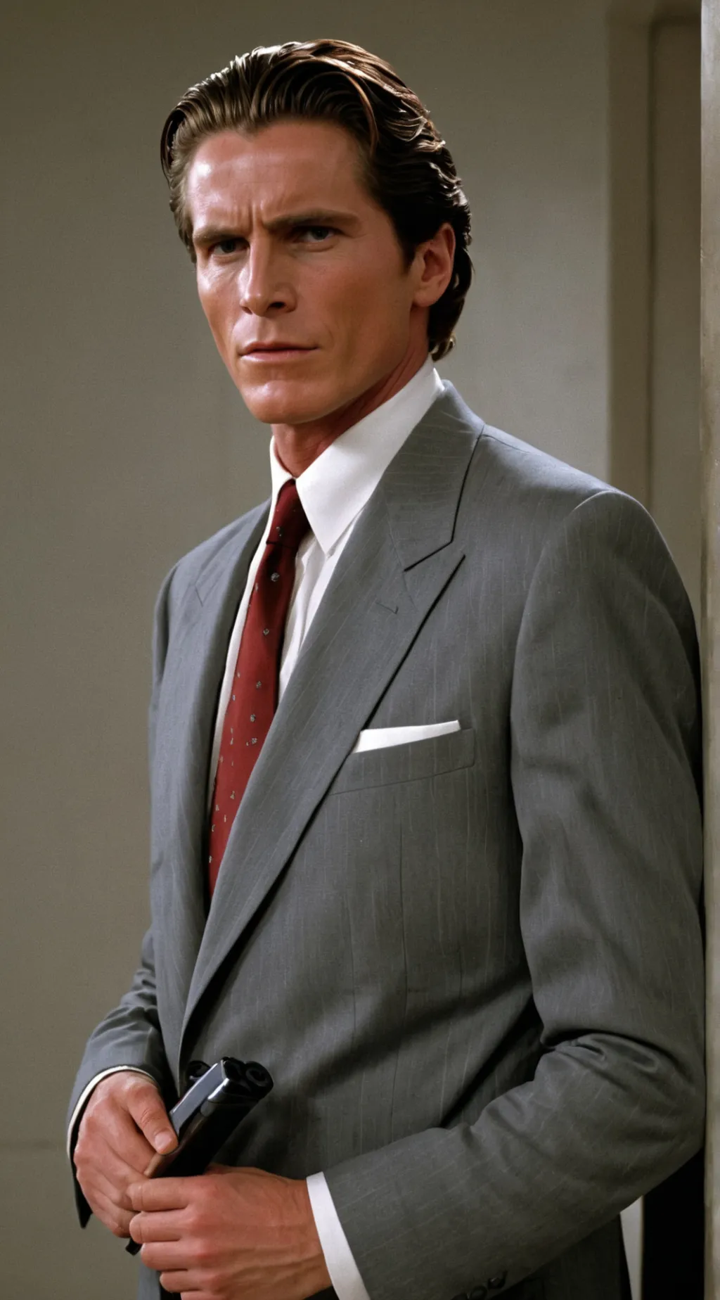 ai character: Patrick Bateman background