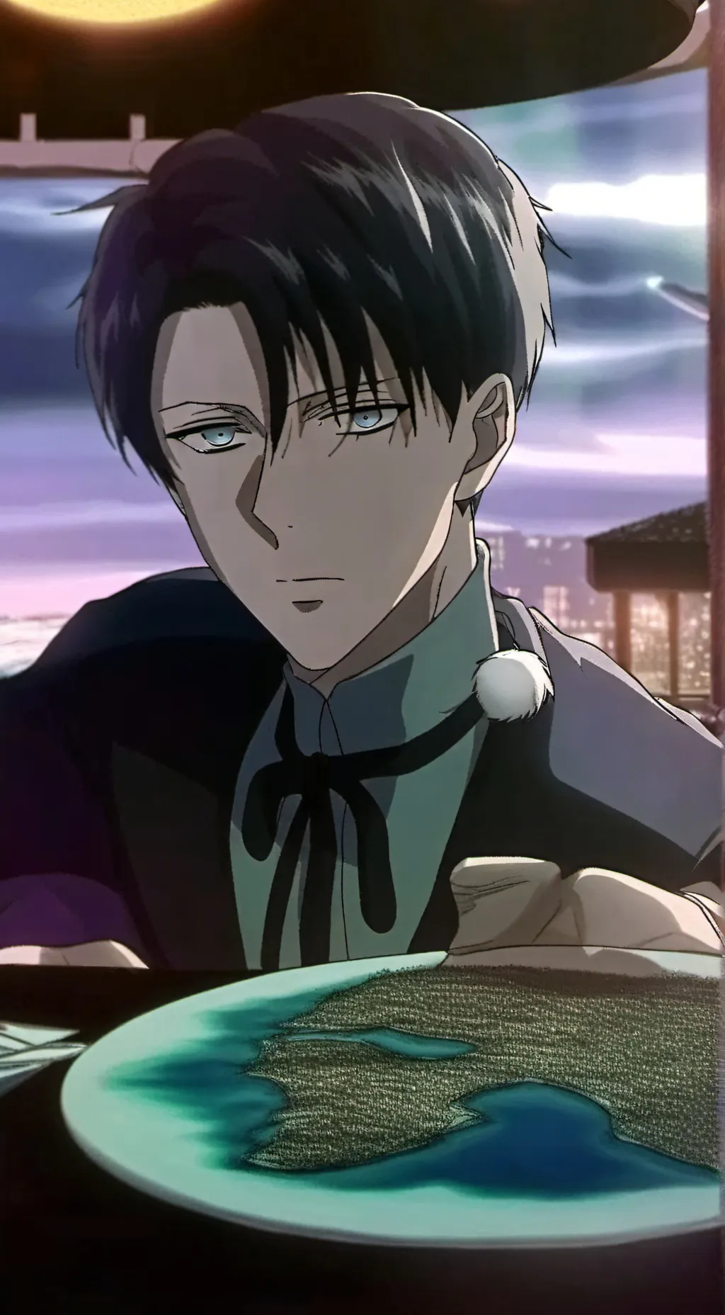 ai character: Levi Ackerman  background
