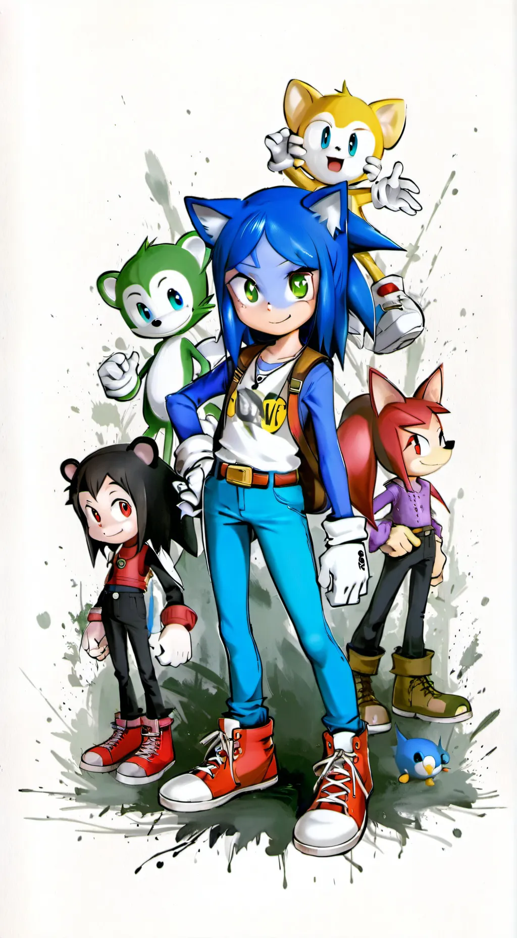 ai character: sonic crew new mem background