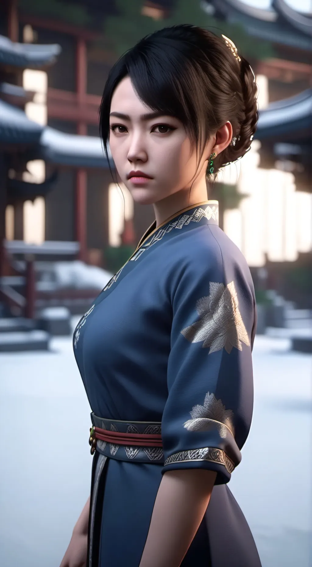 ai character: Park Min Young background