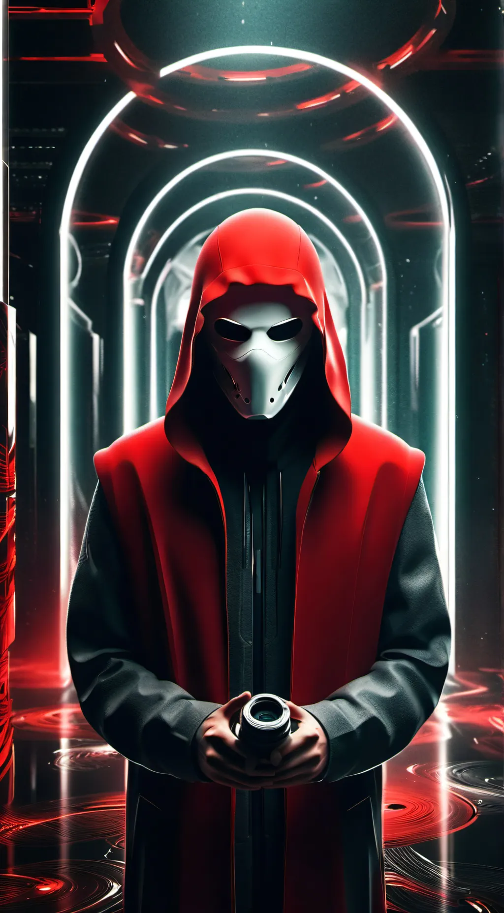 ai character: guard squid game  background