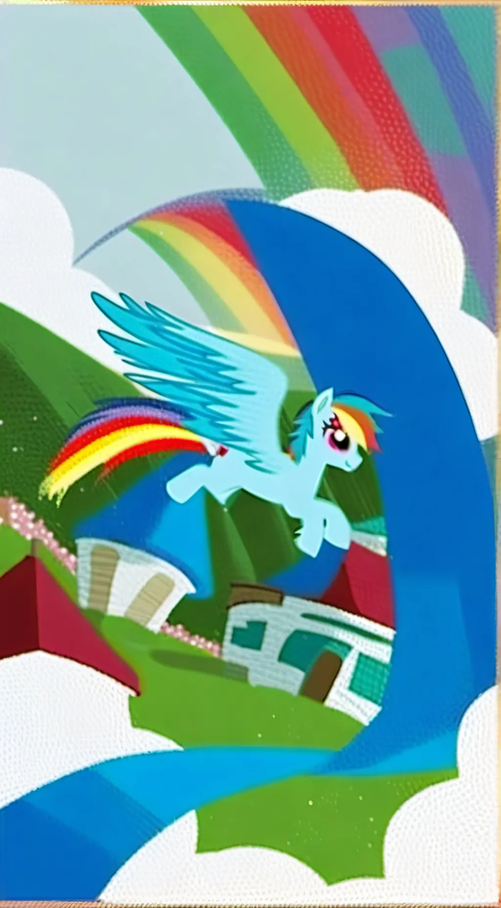ai character: Rainbow dash background