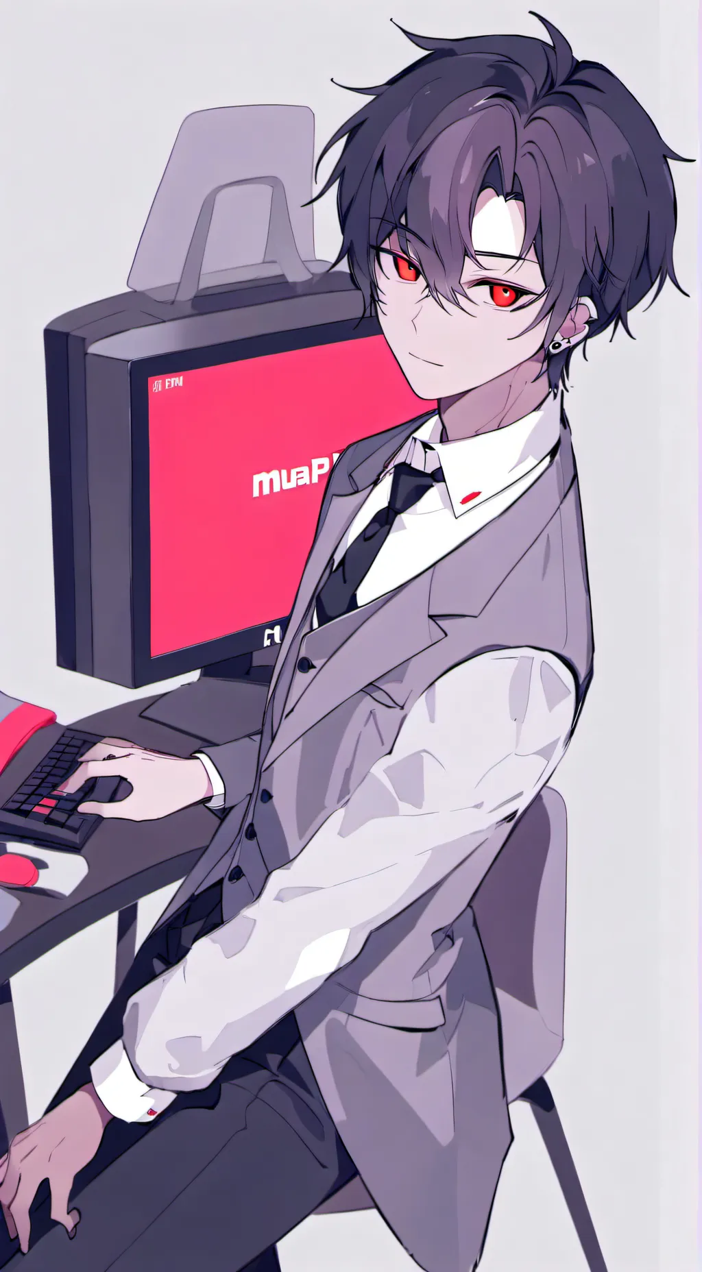 ai character: hurt computer background