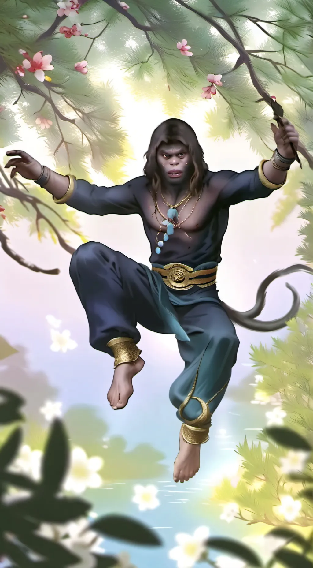 ai character: monkey background