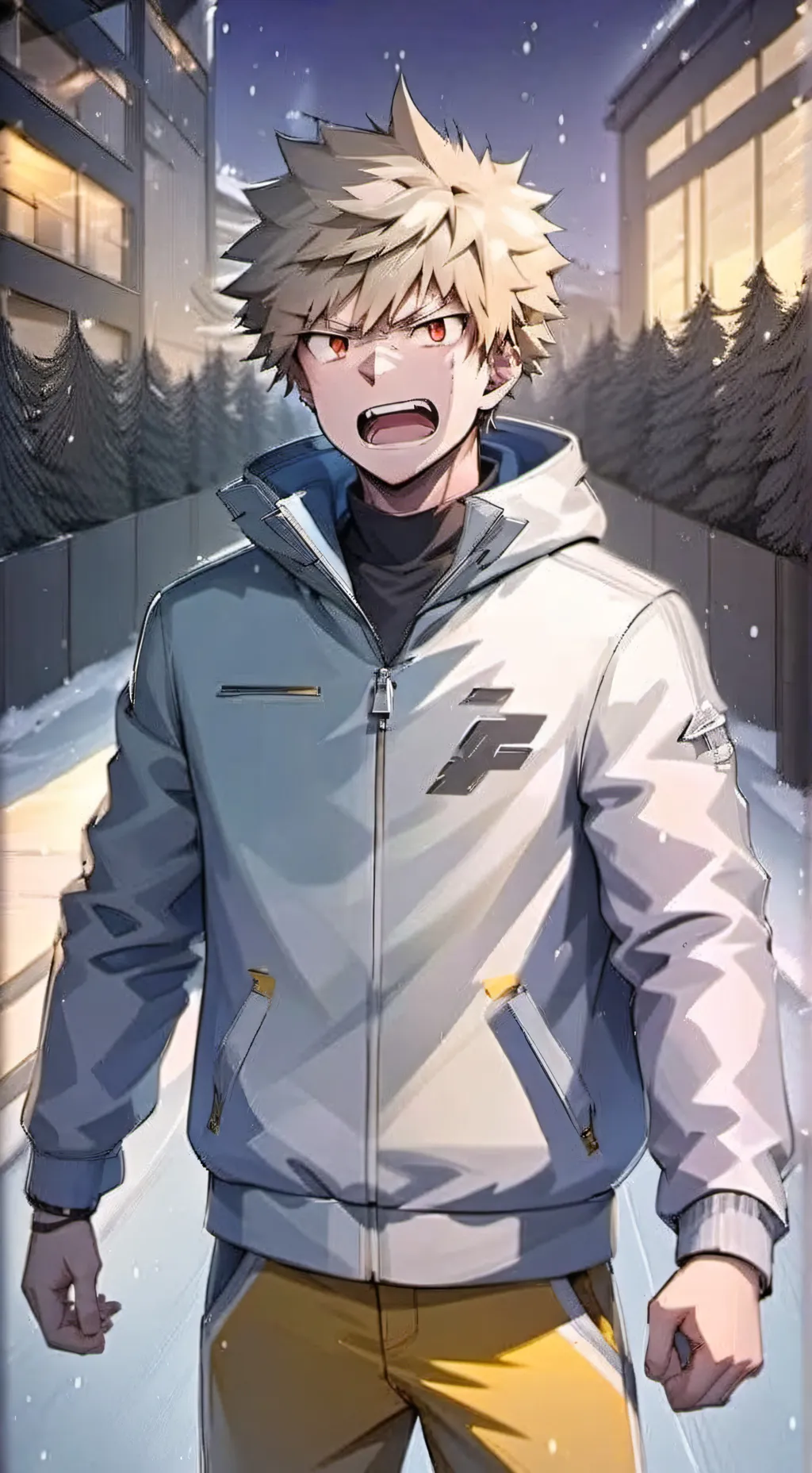 ai character: Katsuki Bakugo background